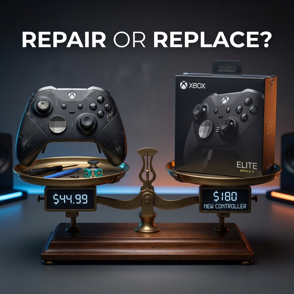 Illustration for article: Is It Worth Fixing an Xbox Elite Controller?