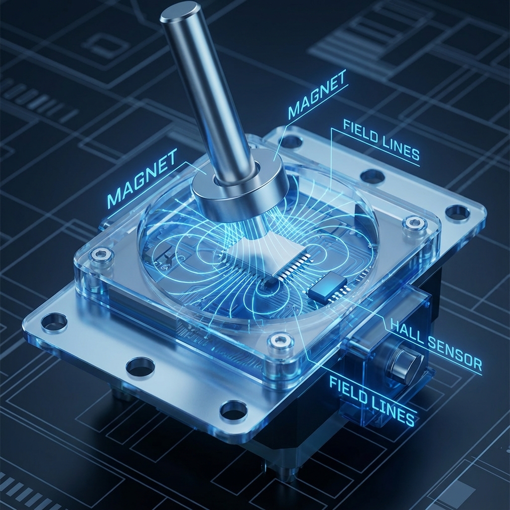 Illustration for article: Hall Effect Joysticks Explained: The End of Stick Drift?